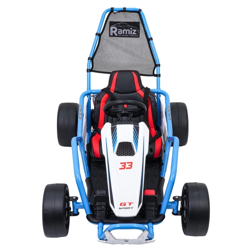 Gokart na akumulator dla dzieci TORNADO z Funkcją Driftu Niebieski DM-108